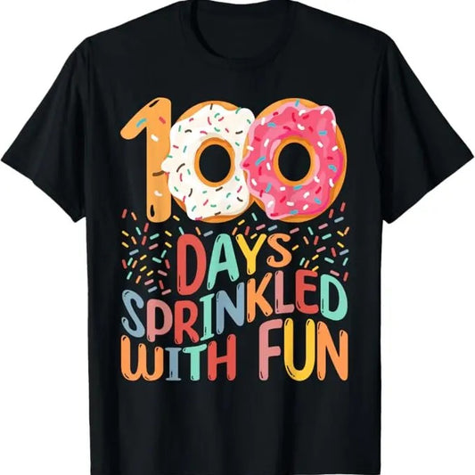 100 Day of School Shirt, 100 Days of School Kindergarten 100th Day of School Funny T-Shirt - Casual Basic Smooth