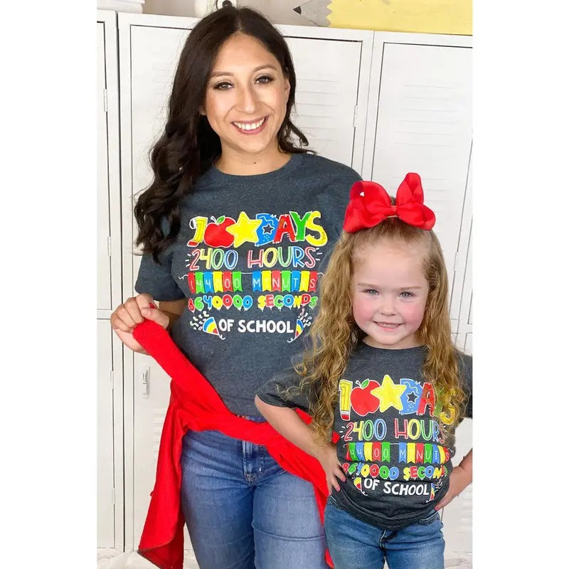 100 Days, Hours, Minutes of School T-Shirt