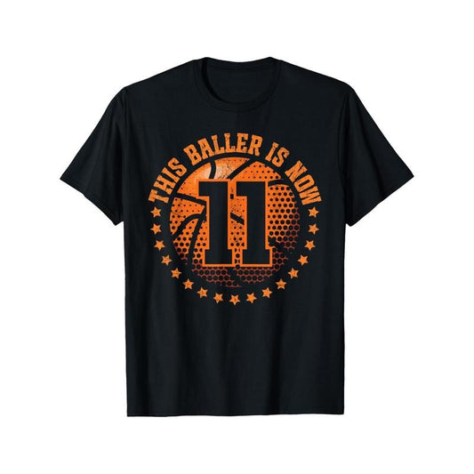 11 Year Old Basketball 11th Birthday Boy Basketball Player T-Shirt Men's T-shirt Funny pattern, Casual and comfortable round neck cotton short sleeve, four seasons can wear 220g made in usa