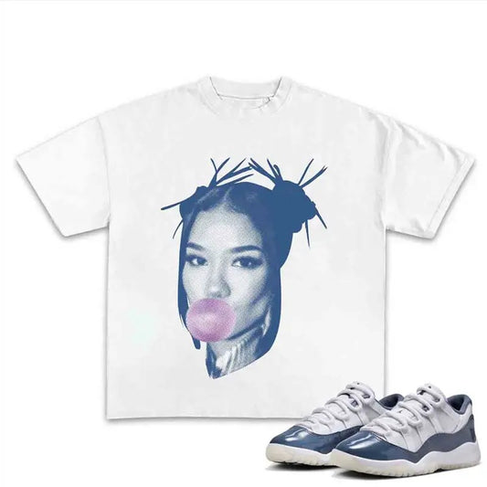 11S Diffused Blue Unisex Shirt, NeNe Bubble Gum T-shirt, Shirt To Match Sneaker Oversized Clothe Cotton Menswear Streetwear Top Tshirt