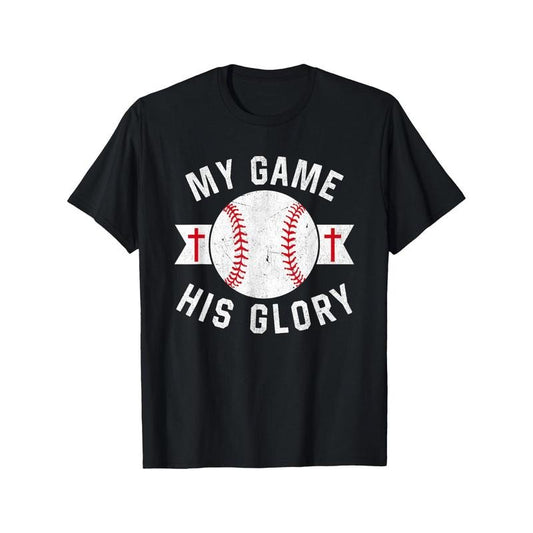1pc Men'S Baseball Graphic T-Shirt - 100% Cotton Crew Neck, Short Sleeve, All-Season Sports Tee, Non-Stretch Fabric, Casual Printed Top for Adults made in usa