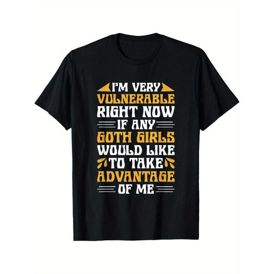 1pc Men'S Casual 100% Cotton T-Shirt, 220g Round Neck, Short Sleeve, Loose Fit, Heat Transfer Printed Funny Quote, Knit Fabric, All Seasons, Made in USA made in usa