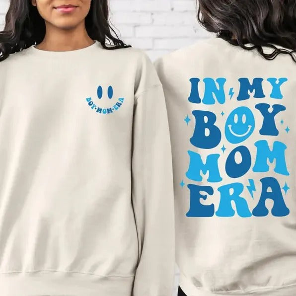 2 Side In My Boy Mom Era Sweatshirt, Boy Mom Shirts, Gender Reveal Shirt, Boy Mom Club, Boy Mom Era Sweatshirt,  Boy Mom Club, Mother's Day Gifts
