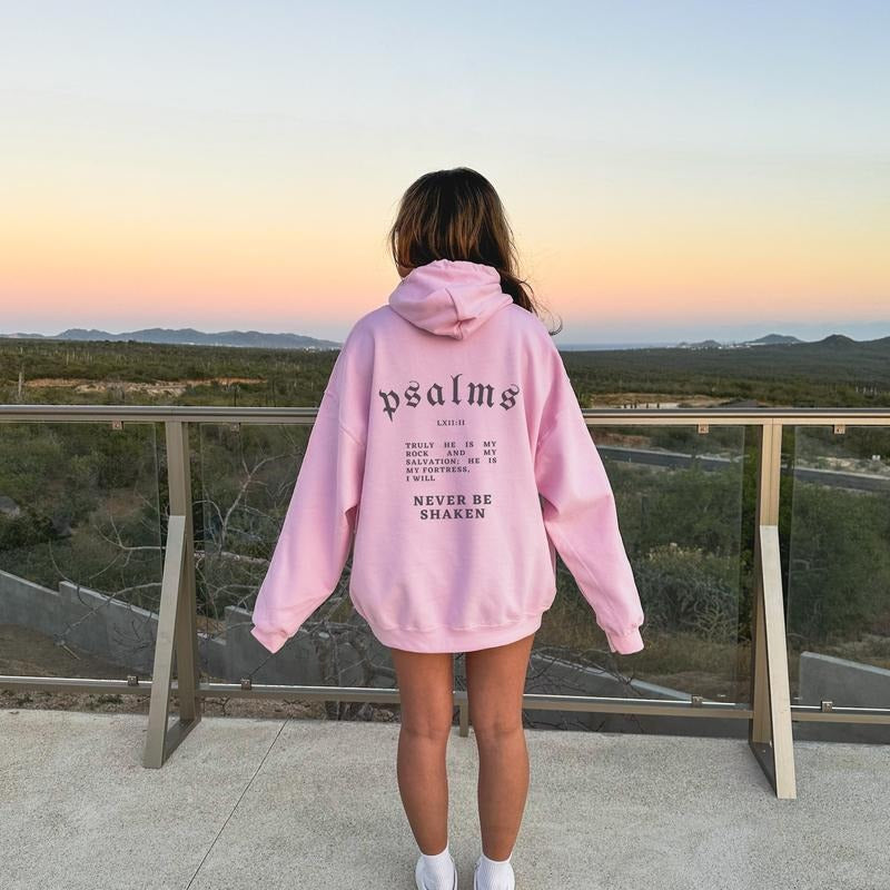2 sides Psalms 62:2 Never Be Shaken Christian Hoodie, Bible Verse Hoodie  T-shirt, sweater and Hoodie