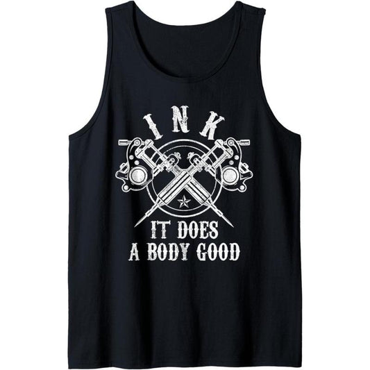 2025 Men'S Sleeveless Top Unisex Pullover Vest Printed Tank Vest VS001Tattoo Guns - Vintage Ink Inked Funny Tattoo Artist Gift Tank Top