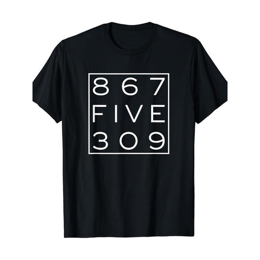 220g Vintage 80s Nostalgia T Shirt - Men's Funny Retro Graphic Tees - Nostalgic 8675309 Design, Classic Fit, Short Sleeve, Crew Neck made in usa