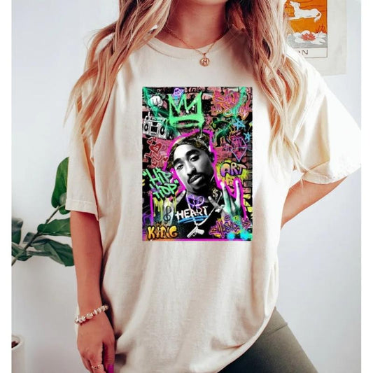 2pac Rapper T Shirt, Hip Hop TShirt, Iconic Rap Legend Shirt, Rapper Shirt, Hip Hop Fan Gift, Unisex Short Sleeve Tee