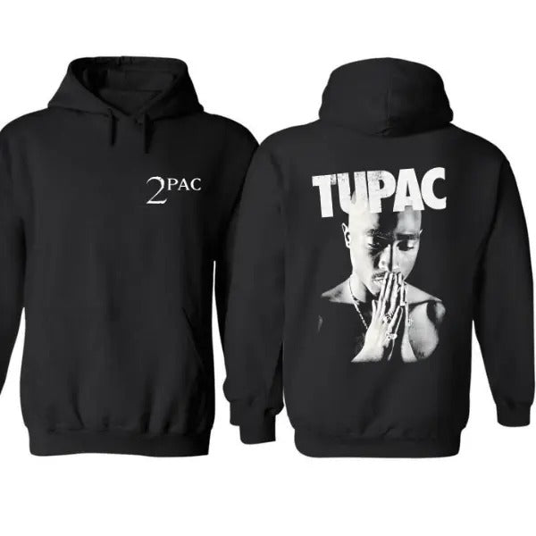 2pac Shakur Hoodie Men'S Official Licensed 2Pac Prayer Graphic Hip Hop Rap Tee Hoodie