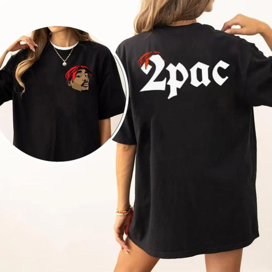 2pac Two Sided Rapper Tee, Hip Hop Rapper Shirt, Tupac Legends Hip Hop Shirt, Gift For Fan, Unisex Short Sleeve Tee