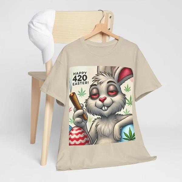 420 Easter Bunny T-shirt, Stoner Bunny Weed Sweatshirt, Cotton Knit, Classic Design, Perfect Gifts For Smokers Hoodie