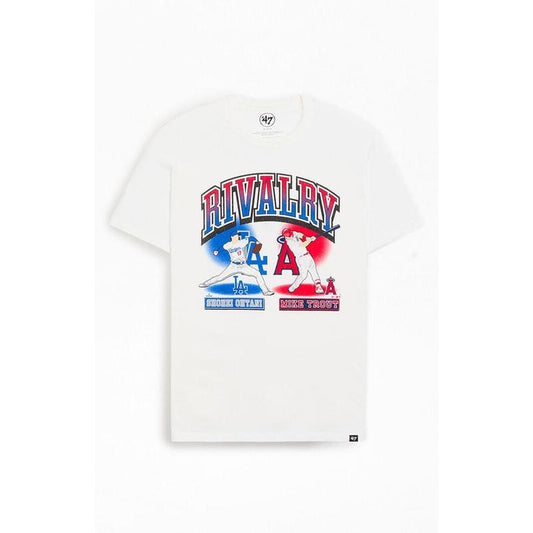 47 Brand Men's LA Baseball Rivalry Dodgers Angels T-Shirt - Multicolor