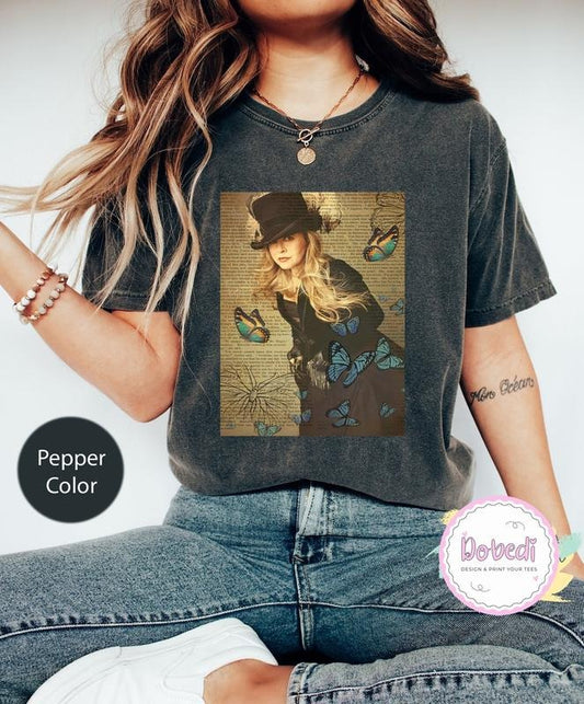 80s Vintage Art Stevie Nicks Trending Comfort Colors T-Shirt, Stevie Nicks Shirt, Fan lover Shirt, Rock Band Shirt, Musician Gift 2024