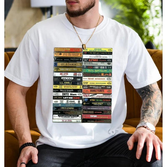 90's Hip Hop Cassette Tapes, Mix Tapes Mixtape Shirt, Hip Hop Rap Shirt, 90s Music Tee, Unisex Short Sleeve Tee