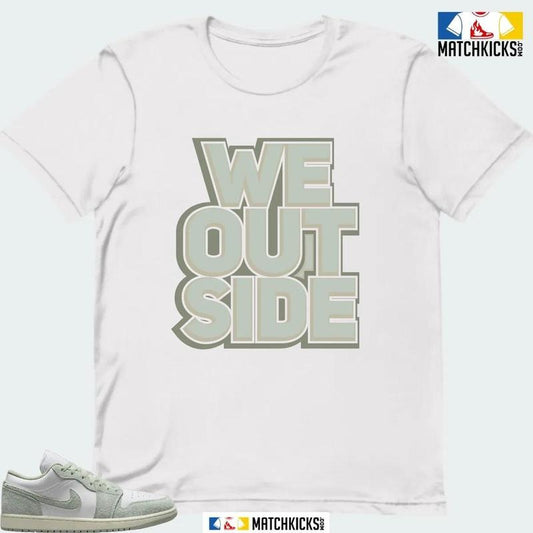 A J 1 LOW SE SEAFOAM SNEAKER MATCHING T-SHIRT (WE OUTSIDE)