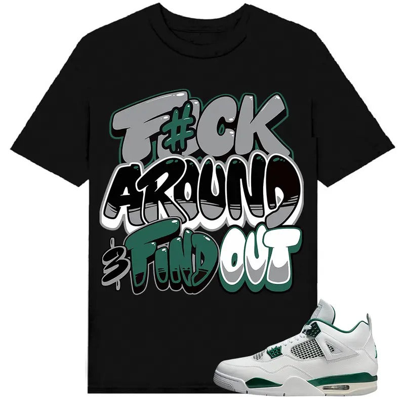 A J 4 Oxidized Green Shirt To Match Sneaker Fuch Around
