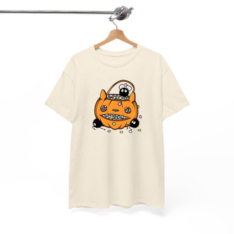 A Pumpkin Candy Bowl Shirt, Cute Soot Sprite Candy Tee, Spooky Anime Shirt, Soot Sprite Candy Pumpkin Tee Sweatshirt Hoodie