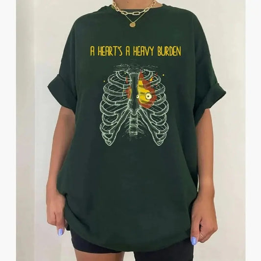 A heart's A Heavy Burden T-shirt Sweatshirt Hoodie | Sophie Hatter quote | Miyazaki sweatshirt | Anime sweatshirt | Howls Castle Shirt