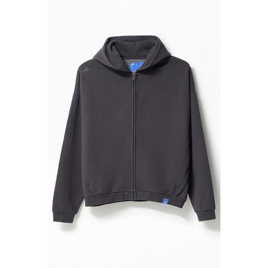 A.R.C. Men's Black Vintage Wash Heavyweight Fleece Zip Up Hoodie