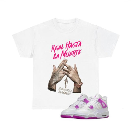 AA Real Hasta Hiphop Music T-shirt To Match Sneaker Hyper Violet 4s, Streetwear Style T-shirt For Fan