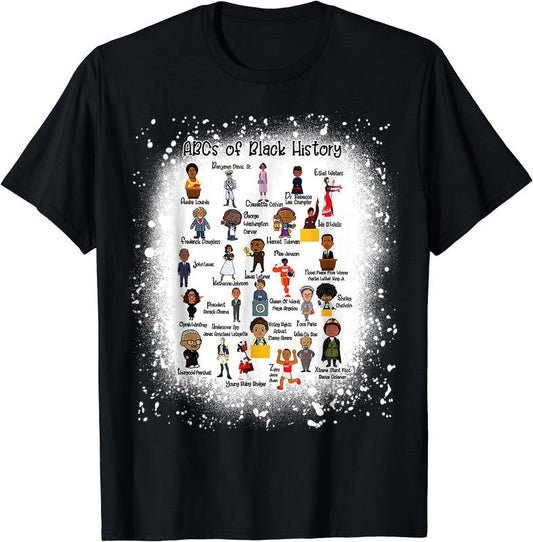 ABCs of Black History Month Pride Women Men Teacher T-Shirt | Unisex cotton tee Gifts, Crewneck