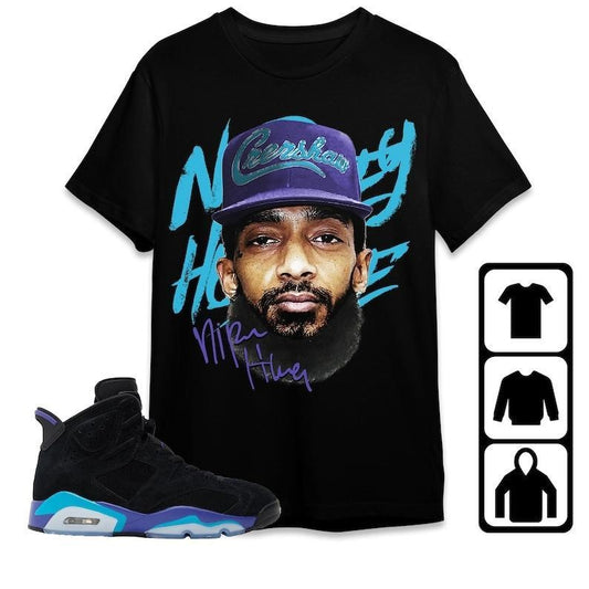 AJ 6 Aqua Unisex T-Shirt, Tee, Sweatshirt, Hoodie, Hussle Head, Shirt To Match Sneaker