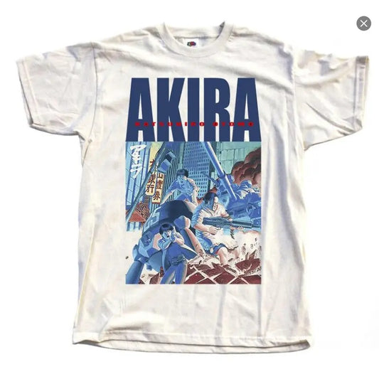 AKIRA 1988 natural T-shirt MANGA k.otomo Tokyo , Cyper punk Tshirt, Vintage unisex Tee