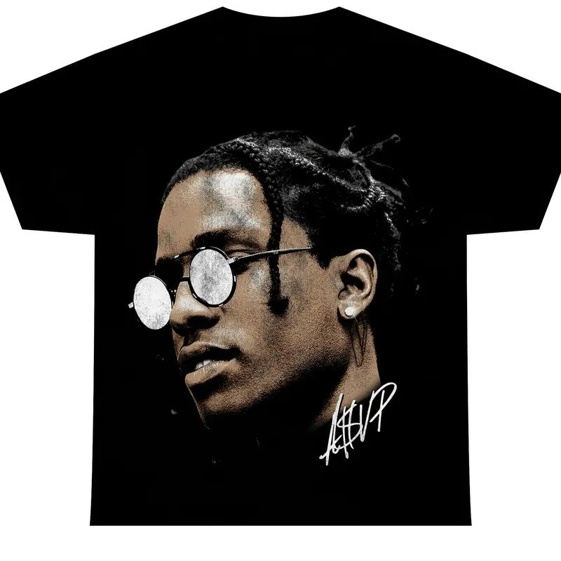 ASAP ROCKY T-SHIRT Vintage Rapper Graphic Tee Rap Hip Hop Concert Tour Shirt for Men Women Streetwear Menswear Top