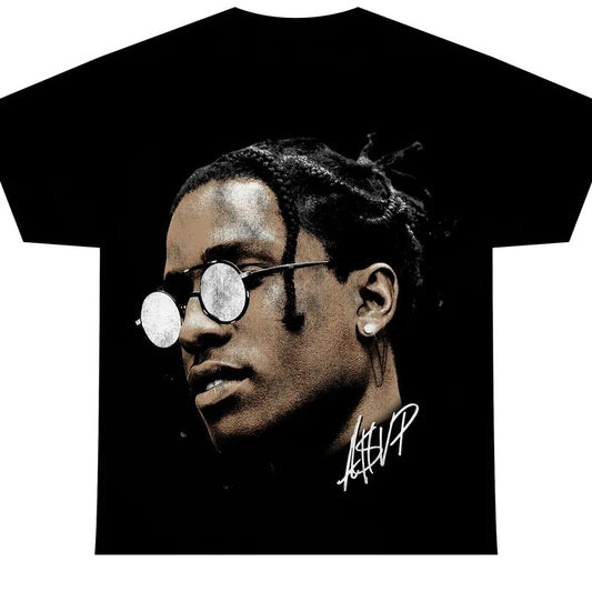 ASAP ROCKY T-SHIRT Vintage Rapper Graphic Tee Rap Hip Hop Concert Tour Shirt for Men Women Streetwear Menswear Top