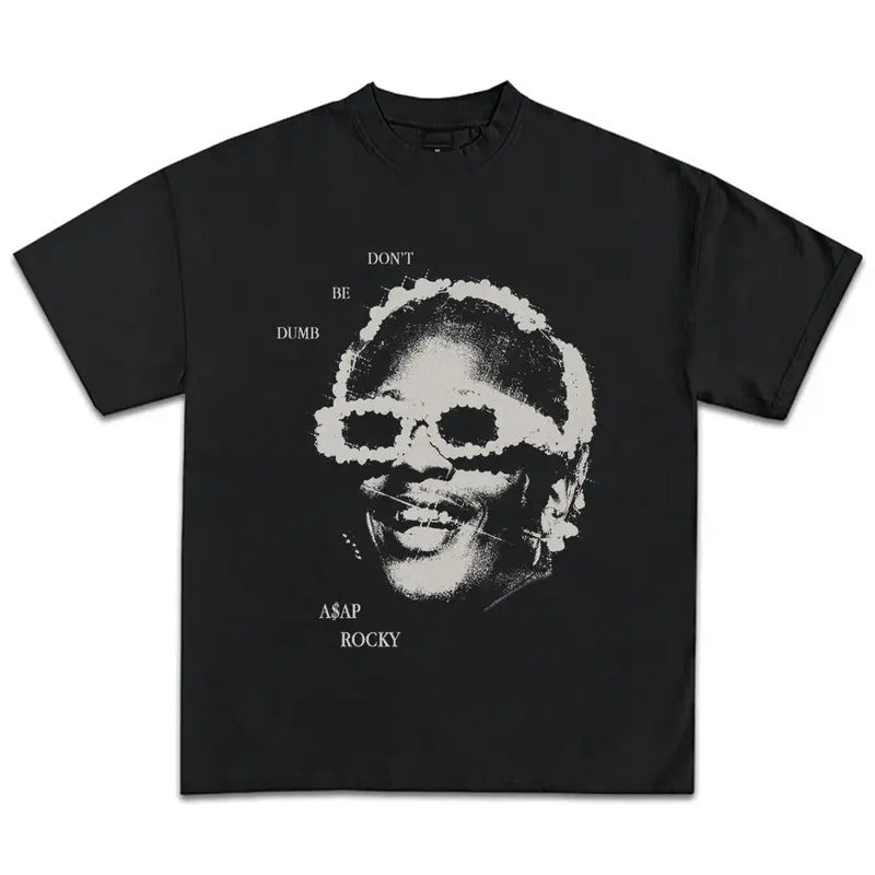 ASAP ROCKY T-Shirt 90s Vintage Rapper Graphic Tee Bootleg Rap Hip Hop Concert Merch Men Women Menswear Top