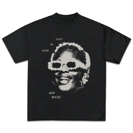ASAP ROCKY T-Shirt 90s Vintage Rapper Graphic Tee Bootleg Rap Hip Hop Concert Merch Men Women Menswear Top