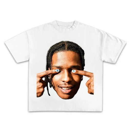 ASAP ROCKY T-Shirt Rapper Graphic Tee Rap Hip Hop Y2k Merch Men Women Menswearstyle{n002}4