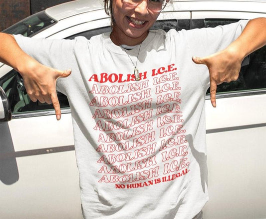 Abolish Ice No Human Is Illegal Shirt End Ice Political Shirt DACA Shirt Liberal Shirt Immigrant Human Rights Shirt Social Justice Shirtstyle{n002}2