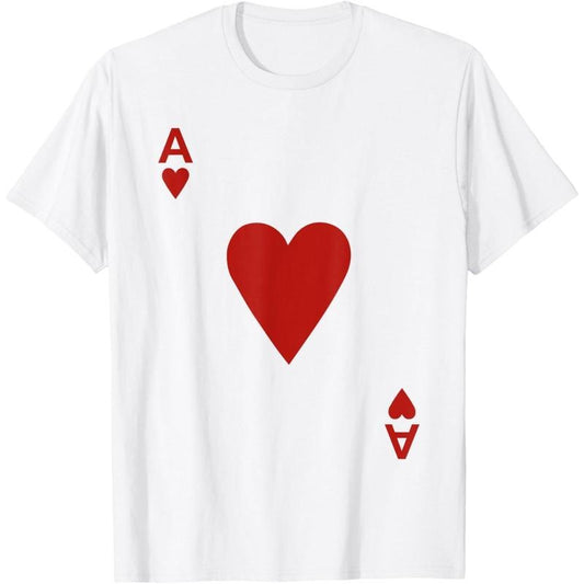 Ace of hearts Blackjack Cards Poker 21 A T-Shirt made in usa