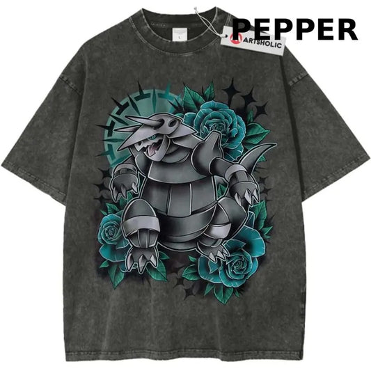 Aggron Shirt, Pokemon Shirt, PKM Shirt, Anime Shirt, Vintage T-Shirt