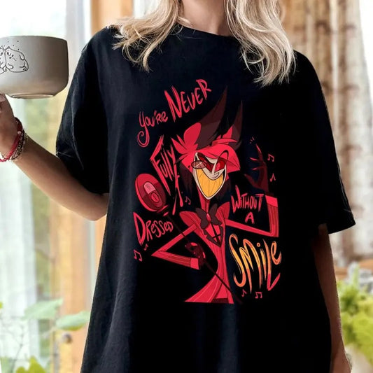 Alastor T Shirt Alastor Hazbin Hotel Alastor Vivziepop Shirt Radio Demon Alastor Hazbin Hotel Characters Tshirt Hazbin Hotel Cartoon Merch, Unisex Short Sleeve Tee Shirt