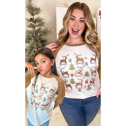 All the Reindeer Graphic Raglan