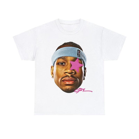 Allen Iverson Inspired Vintage Graphic T-shirt Heavy Cotton Tee Basketball Sreetwear 90s Styled Ai Shirt Hiphop Vibes Y2K Classic Man Menswear