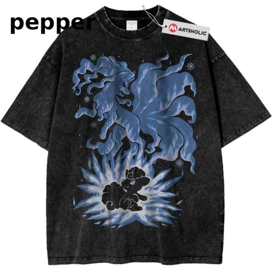 Alolan Ninetales Shirt, Vulpix Shirt, Pokemon Shirt, PKM Shirt, Anime Shirt, Vintage Tee