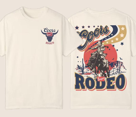 American Cowboy Tee, Retro Cowboy Shirt, Coors Cowboy T Shirt Gift, Vintage Washed Shirt, Unisex T-Shirt, Gifts For Teenager Boy Girl, Short Sleeve Tee Shirt, Gifts For Birthday Mothers Day Christmas