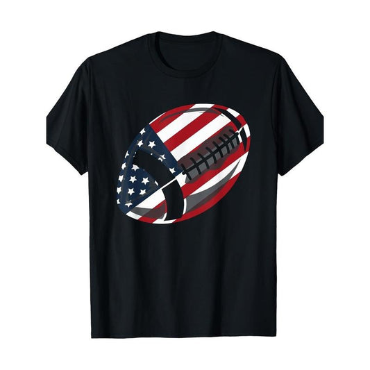 American Football American Flag 220g100% Cotton T-Shirt made in usastyle{n002}2