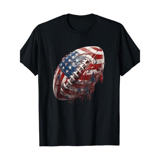 American Football American Flag T-shirt, Men's T-shirt, 220G made in usastyle{n002}4
