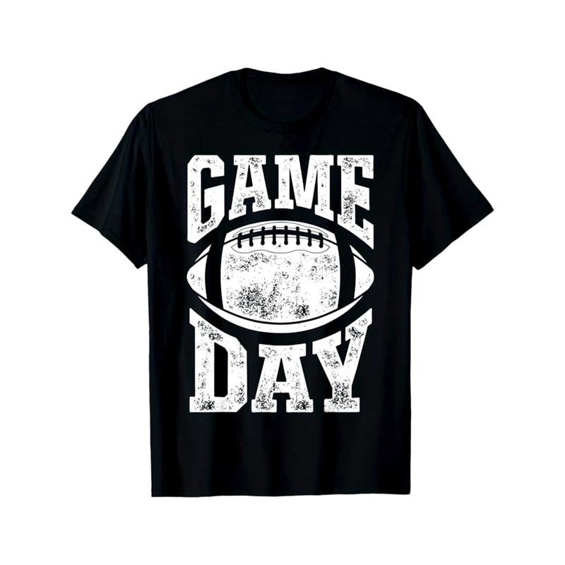 American Football Print Men's Cotton T-shirt, Graphic Tee Men's Outdoor Clothes, Men's Clothing, Casual Short Sleeve Crew Neck T-shirt, Tops For Men, Gift For Men made in usastyle{n002}6