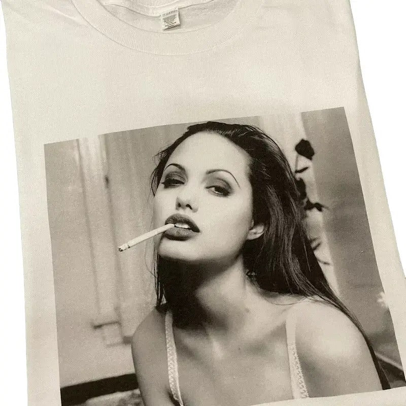 Angelina Jolie Tomb Raider Winona Ryder  Cotton Menswear T-Shirt