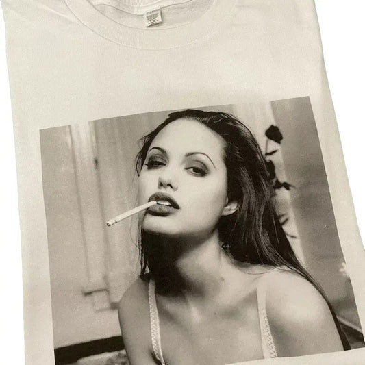 Angelina Jolie Tomb Raider Winona Ryder  Cotton Menswear T-Shirt