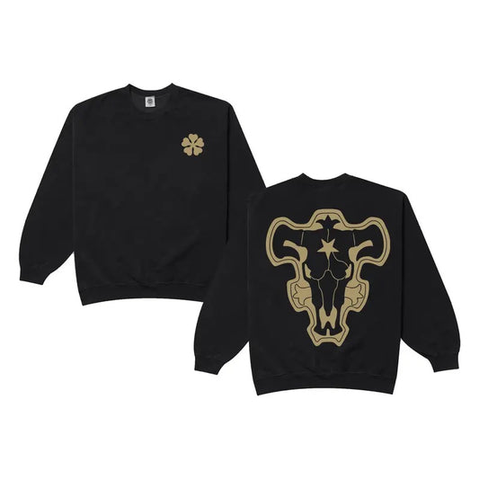 Anime BLACK BULLS HOODIE Anime T-shirt Unisex Heavy Cotton Shirt Retro Anime Tee Oversize Vintage Graphic Tee Birthday Gift