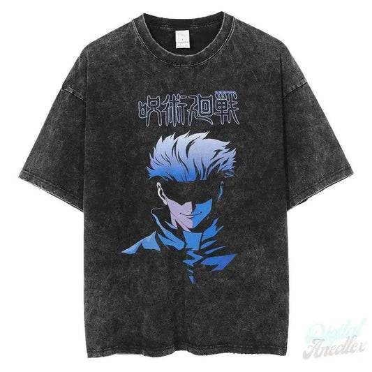 Anime JJK Japanese Shirt, Vintage Anime Shirt, Anime Washed T-shirt, Manga Shirt, Gift for him, Gift for her, Cotton Menswear