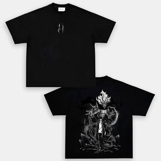 Anime Limited Sung Hunter Jin Woo Solo Leveling Anime Vintage Oversized Tee  Unisex Oversize Anime Manga Washed Heavyweight Cotton T-shirt, Gift For Anime Fan, Anime Lover