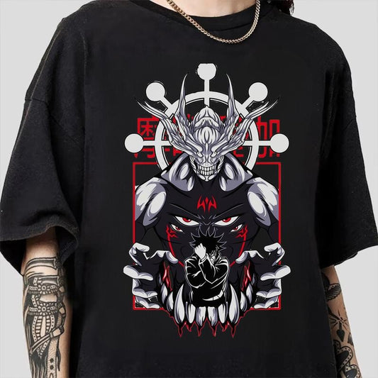 Anime Mahoraga T-shirt General Mahoraga Jjk Jujutsu Kaisen T-shirt Jjk Mahoraga Jjk Megumi Megumi T-shirt Japanese Manga Shirtsukuna Megumi