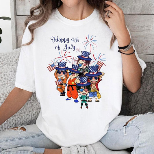 Anime Movie America Happy 4th Of July hirt Crewneck Hoodie