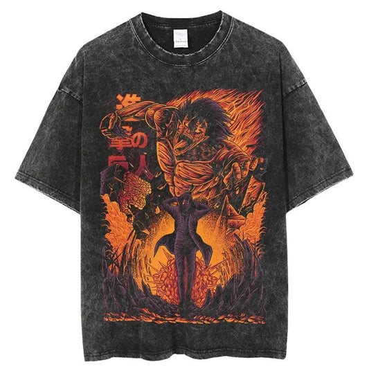 Anime T-Shirt, Workout T-Shirt, Gym Shirt, Pump Cover, Gift for Him, Weightlifting T-Shirt, Fitness Gift,  Manga Oversized Vintage T-Shirt #1 Menswear Top Jujutsu Kaisen Underwear Tshirt Streetwear Tropical Shoe